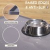 Aoibox Silicone Cat & Dog Food Mat, Waterproof Anti-Slip Pet Feeding Mat with Raised Edge to Prevent Spills, Easy Clean Dishwasher Safe for Drinkers - 3 of 4