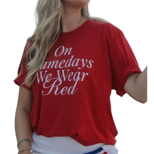 Women's On Gamedays We Were Tee Shirt - CHARLIE SOUTHERN - 1 of 2