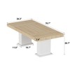 FUFU&GAGA Practical Large Wooden Desk Computer Desk Office Desk White Base - 4 of 4