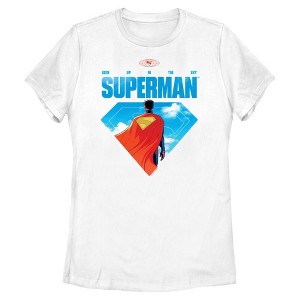 Womens Superman Caped Hero T Shirt - 1 of 4