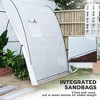 6x6x6.6 ft Tunnel Greenhouse with Hemmed PE Cover, Sandbag Anchors, Dual Doors & Screened Windows – All-Season - 4 of 4