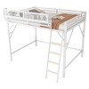Racxily Loft Bed with Ladder, Metal Frame with Storage Shelves for Kids & Teens - 2 of 4