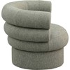 Meridian Furniture,Valentina Linen Textured Fabric Accent Swivel Chair - 4 of 4