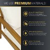 Kinger Home Cheryl 4-Piece Acacia Wood Patio Furniture Set Stylish Outdoor Patio Furniture with Waterproof Cushions - 3 of 4