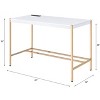 PAGED 42 Inches Computer Desk Modern Office Desk with Storage Drawer, X-Shaped Legs and Wooden Frame for Study - 2 of 4
