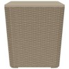 vidaXL Patio Table with Removable Lid Light Brown Polypropylene - 2 of 4