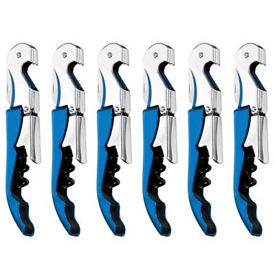 Unique Bargains Double Hinged Wine Bottle Openers with Foil Cutter 6 Pcs