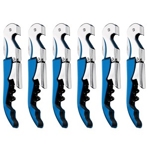 Unique Bargains Double Hinged Wine Bottle Openers with Foil Cutter 6 Pcs - 1 of 4