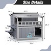 AZL1 Life Concept Pet Crates and Houses 2-Tier Wooden Cat House Enclosure with Jumping Platforms, Waterproof, Gray, 36.22"*25.98"*27.95" - 3 of 4