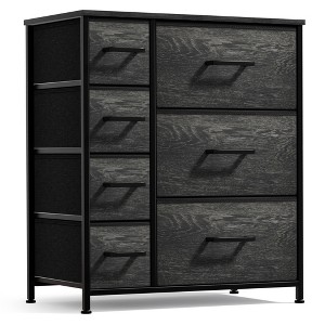 Sorbus Dresser with 7 Drawers - Storage Chest Organizer with Steel Frame, Wood Top, Handles, Fabric Bins - 1 of 4