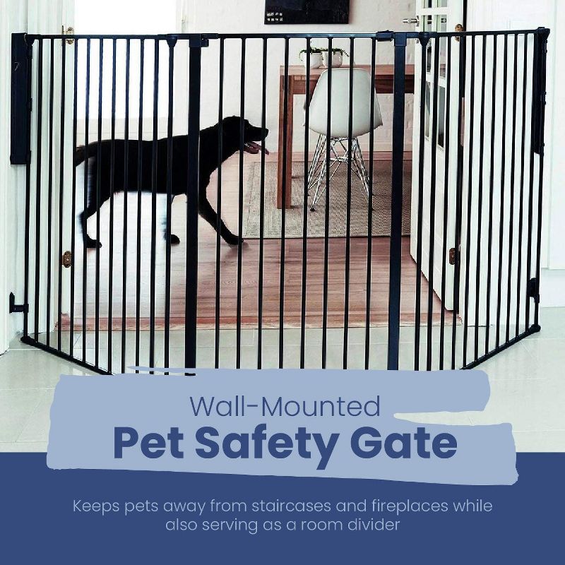 Scandinavian Pet Design Wall Mounted Metal Pet Safety Gate, 2 of 7