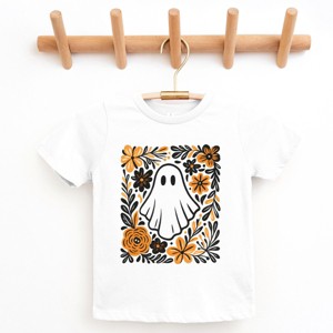 Ghost Floral Orange - Youth Short Sleeve Graphic T-Shirt and Toddler Short Sleeve Graphic T-Shirt - 1 of 4