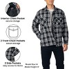 Alpine Swiss Mens Henry Quilted Flannel Jacket Warm Plaid Shacket Four Pockets Snap Buttons Winter Work Coat for Cold Weather - 3 of 4