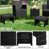 Yaheetech 2PCS Wicker Ottomans for Patio, Backyard - 4 of 4