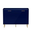 Wooden Storage Cabinet With 2 Doors And 2 Drawers, Accent Cabinet With Steel Pipe Table Legs, Modern Cabinet For Living Room-Cuddlewood - 3 of 4