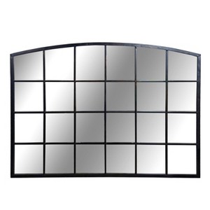 VIP Metal 48 in. Black Arched Top Grid Mirror - 1 of 3