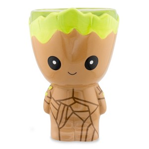 Silver Buffalo Marvel Studios Guardians of the Galaxy Baby Groot 20-Ounce Sculpted Ceramic Mug - 1 of 4