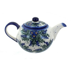 Blue Rose Polish Pottery 8C WR Unikat Large Teapot - 1 of 1
