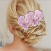Unique Bargains Women's Phalaenopsis Faux Pearl Duckbill Clip 2 Pcs - 2 of 4