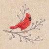 Linum Home Textiles Christmas Cardinal - Embroidered Luxury 100% Turkish Cotton Hand Towels (Set of 2) - 3 of 3
