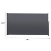 Gulches 118.1"*62.99" Retractable Side Screen Awning, UV Resistant, Waterproof, Patio Privacy Screen for Garden, Balcony, Courtyard(Dark Gray) - 2 of 4