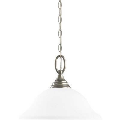 Sea Gull Lighting Wheaton 1-Light 15" Brushed Nickel Pendant