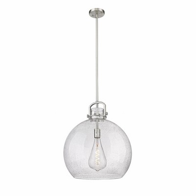 Newton Sphere - 1 Light Stem Hung Pendant In Industrial Style-22.5 Inches Tall and 18 Inches Wide