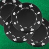 Poker Chips – 100-Piece Set of 11.5-gram Blackjack Chips with Suited Design by Trademark Poker (Black) - 2 of 4