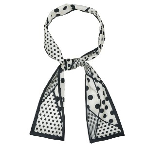 Allegra K Women's Skinny Scarves Polka Dot Cute Ribbon Hairband Neck Wraps Neckerchief - 1 of 4