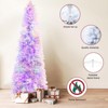 Slim Pre-lit Artificial Pencil Christmas Tree with LED Lights, Abundant Branch Tips, Easy Assembly and Sturdy Metal Stand - 3 of 4