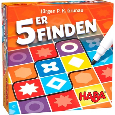 HABA 5er Finden - 5 Dice, 5 Rounds - A Speedy Roll & Write Pattern Recognition Game