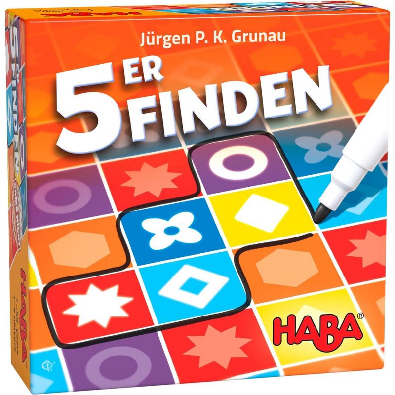 HABA 5er Finden - 5 Dice, 5 Rounds - A Speedy Roll & Write Pattern Recognition Game, 1 of 9