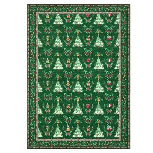 Washable Chirstmas Living Room Rugs, Winter Holiday Soft Non Slip Bedroom Carpet, Home Decorative Xmas Floor Cover for Dining Room - 1 of 4