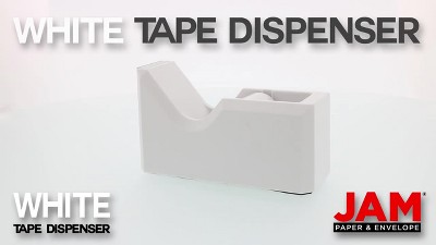 Jam Paper Colorful Desk Tape Dispensers - White