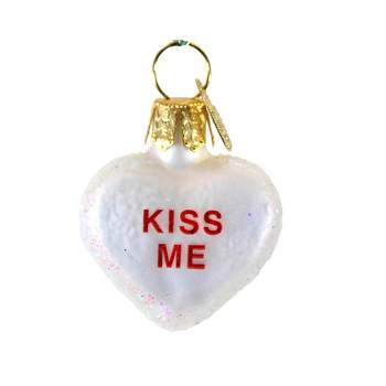 Inge Glas Delights Red Heart - One Ornament 3.25 Inches - Valentines Day  Love - 20084T040 - Glass - Red