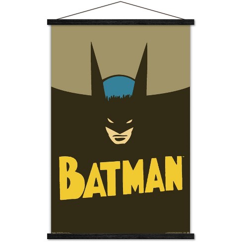 Trends International Dc Comics - Batman - Vintage Premium Framed Wall Poster  Prints Black Hanger Bundle 
