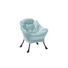 Living Room Chairs, Modern Cotton Fabric Lazy Chair with Ottoman, Footrest, and Side Pocket - 4 of 4