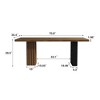 Luck Live 70.8" Rectangular Dining Table for 8-10 People - 4 of 4