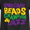 Girls' - Instant Message - King Cake Beads Crawfish Jazz Fitted Short Sleeve Graphic T-Shirt - 2 of 4