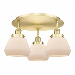 Fulton - 3 Light Flush Mount In Art Deco Style-8 Inches Tall and 18.25 Inches Wide - 1 of 1