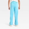 Girls' KPop Demon Hunters Huntrix Golden Fleece Jogger Pants - Blue - 3 of 4