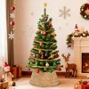 SEVOBAL Christmas Tree Stands Christmas Tree Collars, Rattan Tree Skirts and Stand Base Covers, Christmas Decorations, Brown, 16.93"*24.02"*10.24" - 4 of 4