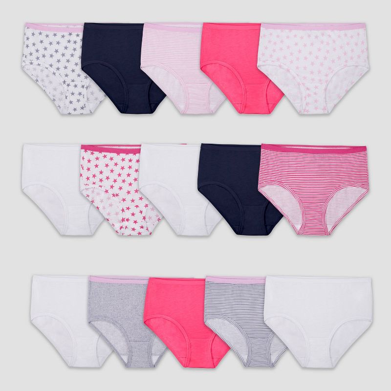 Fruit of the Loom Girls' 14pk + 1 Briefs - Colors May Vary, 3 of 4