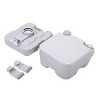 SEVOBAL Toilet Seats 3.2 Gallon Portable Toilet With Clear Water Tank 440 Pounds Weight Capacity Double Leak-Proof Design, Grey, 16.50"*13.90"*12.10" - 2 of 4