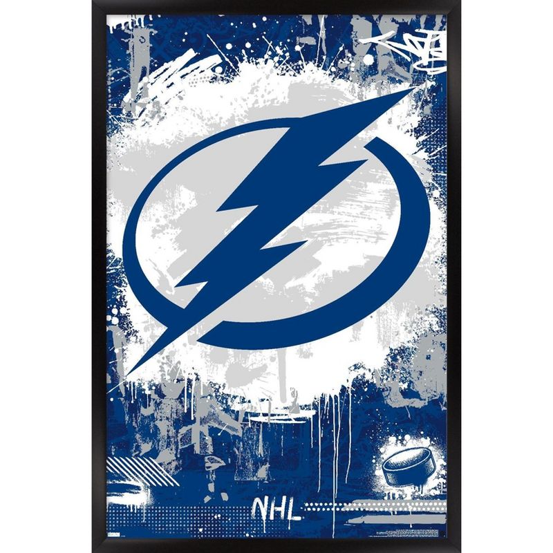 Trends International NHL Tampa Bay Lightning - Maximalist Logo 23 Framed Wall Poster Prints, 1 of 7