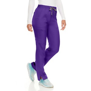 MediChic Women's Terri Stretch Straight Leg Six Pocket Cargo Scrub Pants - 1 of 4
