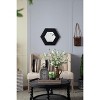 MAYEERTY 18.5" x 18.5" Hexagon Wall Mirror with Solid Wood Frame, Wall Decor for Living Room Bathroom Hallway, Black - 3 of 4
