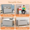 KTMBDW 31.5" Toy Chest, Sturdy Entryway Storage Chest with Safety Hinges, Kids Toy Box, Wooden Look Accent Furniture for Living Room, Bedroom - 4 of 4