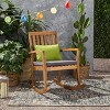 Montrose Acacia Wood Patio Rocking Chair Teak: Weather-Resistant, Cushioned, Christopher Knight Home - 2 of 4