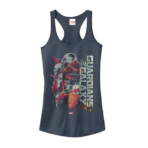 Juniors Womens Marvel Guardians of the Galaxy Vol Team Profile Racerback Tank Top - 1 of 3